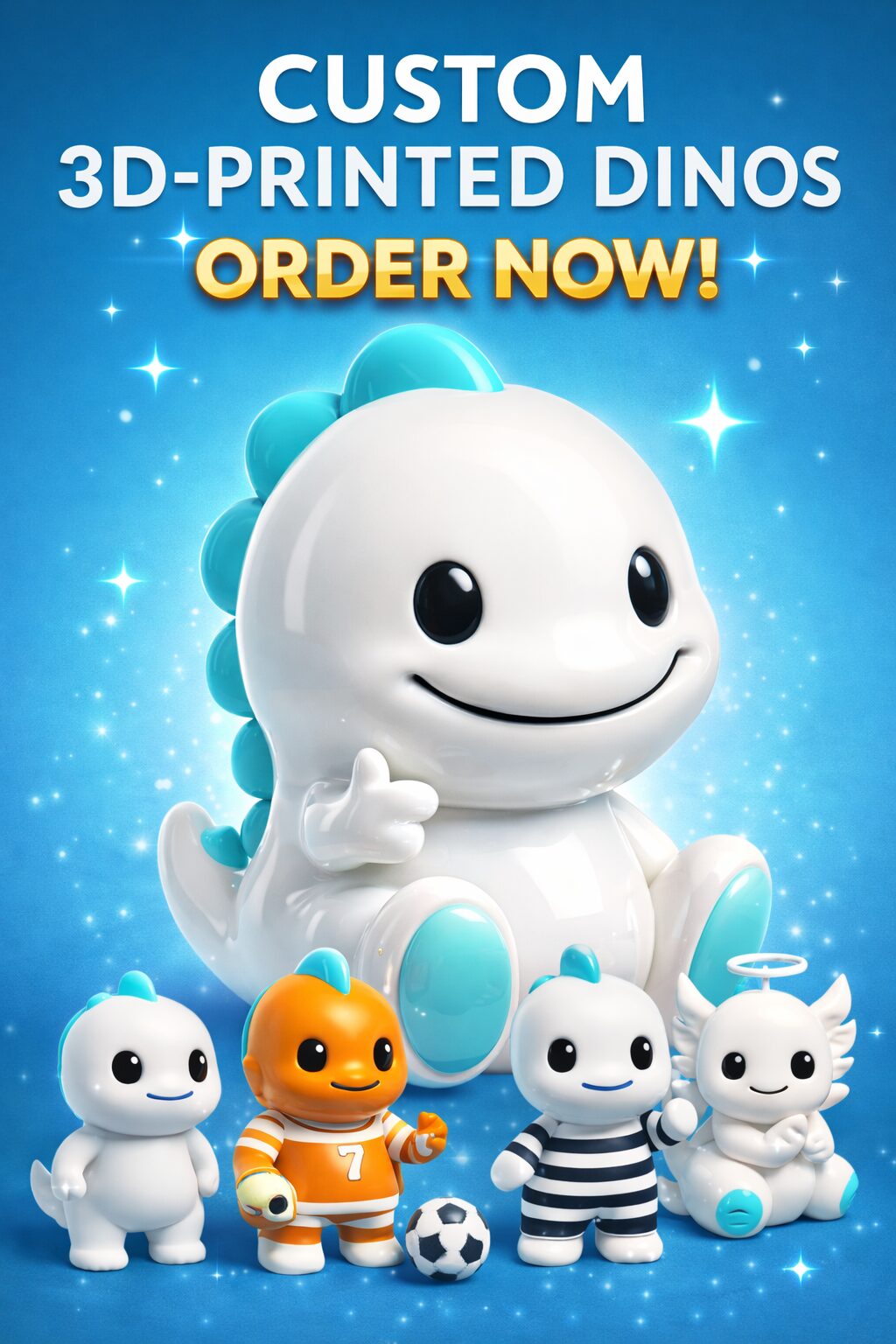 Custom 3D Printed Dino